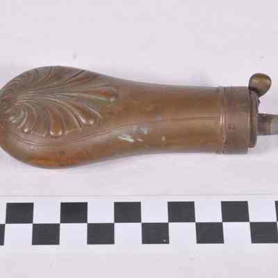 Brass .31 caliber powder flask