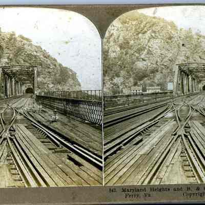 Maryland Heights and B. & O. Bridge from Harper's Ferry, W. Va. (843)