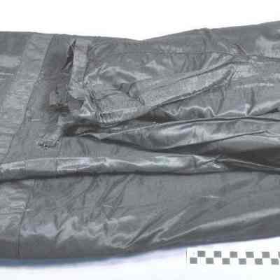 Long, black, silk skirt