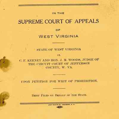 In the Supreme Court of Appeals of West Virginia State of West Virginia vs. C. F. Keeney and Hon. J. M. Woods, Judge of the Circuit Court of Jefferson County, W. VA