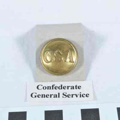 Brass Confederate general service button