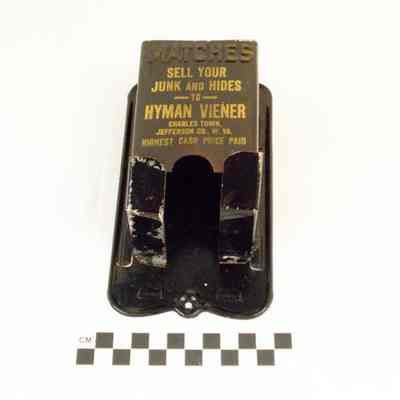 Painted metal match safe