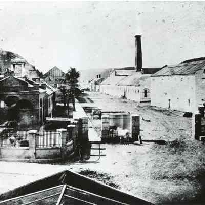 Entrance to the Harpers Ferry Armory Musket Factory, c. 1862