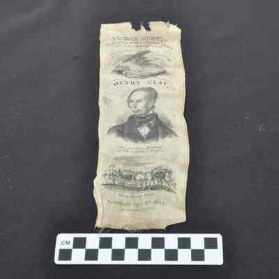 Ribbon commemorating the ratification of Henry Clay for President