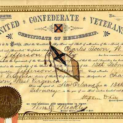 United Confederate Veterans Certificate