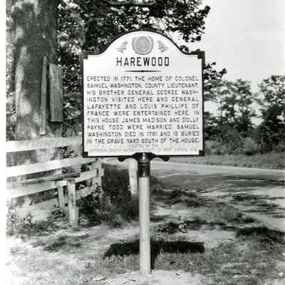 Harewood historical marker