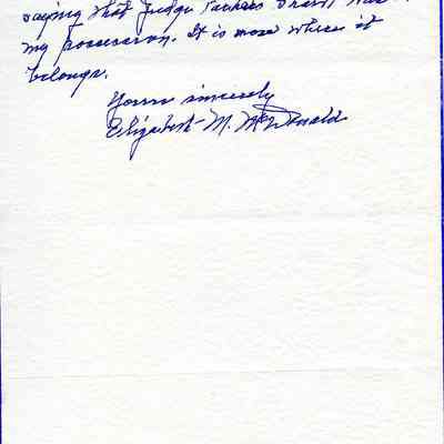letter from Elizabeth McDonald, page 3