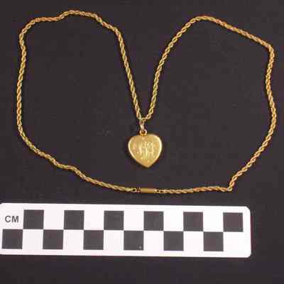 Gold locket with photo