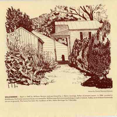 Willowmere, drawn by Connie Downey-Edwards, 1988 Kiwanis calendar