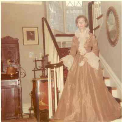 Cornelia Moore James Dorgan in Ashes of Roses wedding dress