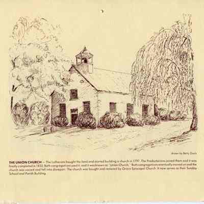 The Union Church, drawn by Betty Davis, 1988 Kiwanis calendar