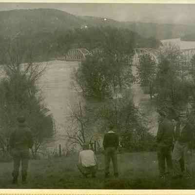 Dailey bridge over Shenandoah River during 1942 flood ~ ARC734-1q