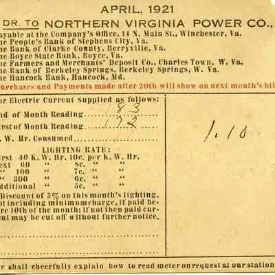 Howard Sechrist's Electric Bill
