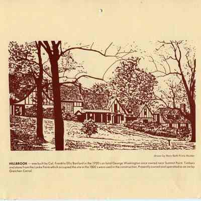 Hillbrook, drawn by Mary Beth Printz Mulder, 1988 Kiwanis calendar