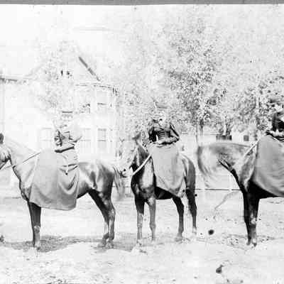 Three women on horseback