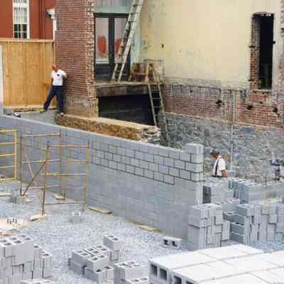 Constructing new St. Margaret's Hall in Charles Town, West Virginia in 1998