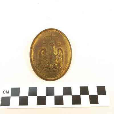 Pre-1860 brass Louisiana hat plate