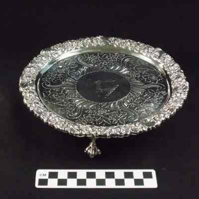 Sterling silver card tray