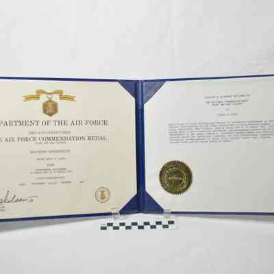 Air Force Commendation Medal certificate