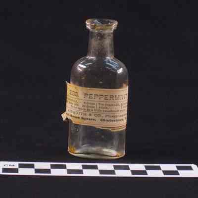 Clear glass pharmacy bottle