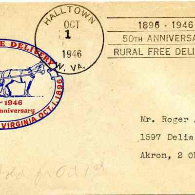 Rural Free Delivery cahet and cancellation