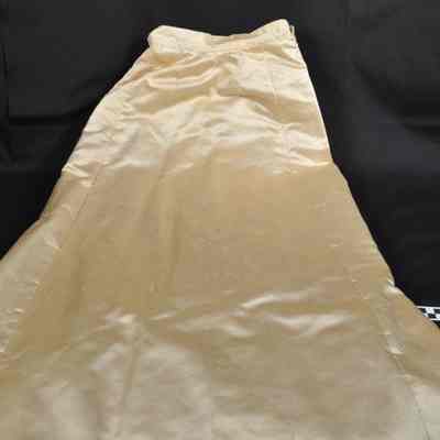 Two-piece ivory silk dress