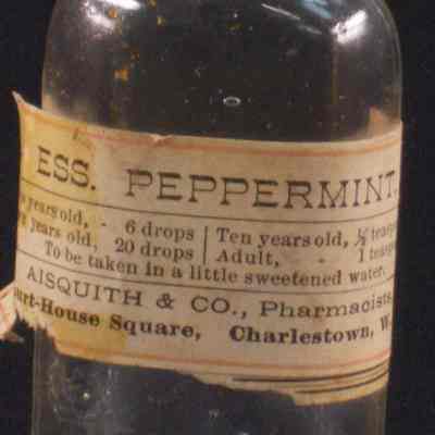 Clear glass pharmacy bottle