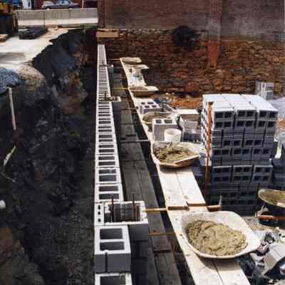 Constructing new St. Margaret's Hall in Charles Town, West Virginia in 1998