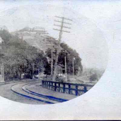 A view of the railroad tracks in Harpers Ferry, West Virginia