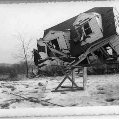 Halltown, WV dynamite explosion:  Billy Bates' home - March, 1951