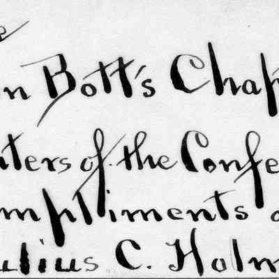 The Starting Point of the Great War between the States - enclosed card