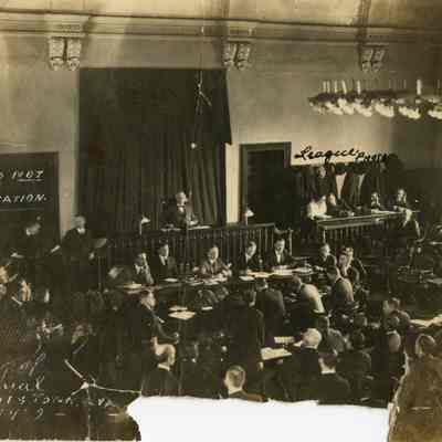 Jefferson County courtroom at opening of Miners' Trial, 1922