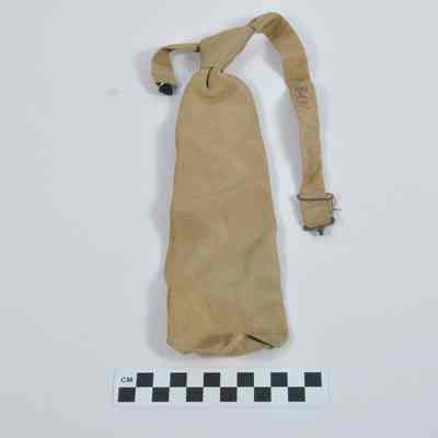 World War II pre-tied khaki colored uniform tie