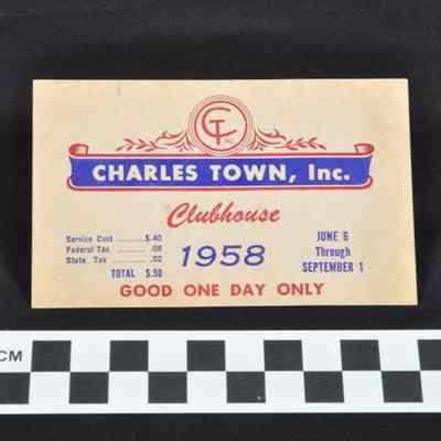 Ticket for Charles Town, Inc. Clubhouse