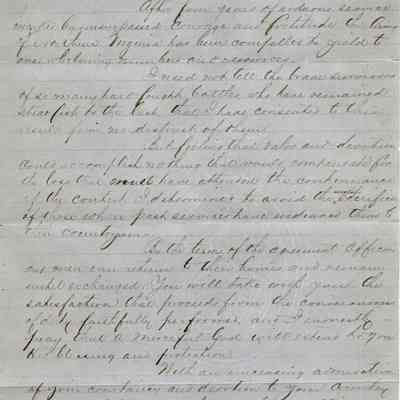 General Robert E. Lee's farewell address to the troops