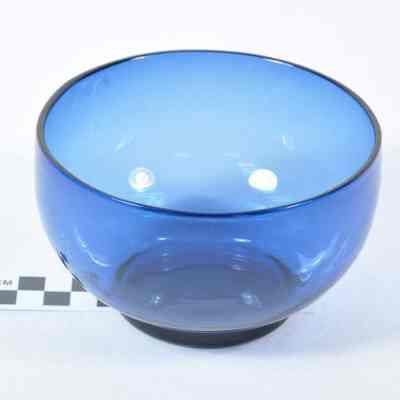 Cobalt blue, glass finger bowl