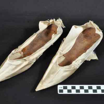 White wedding slippers