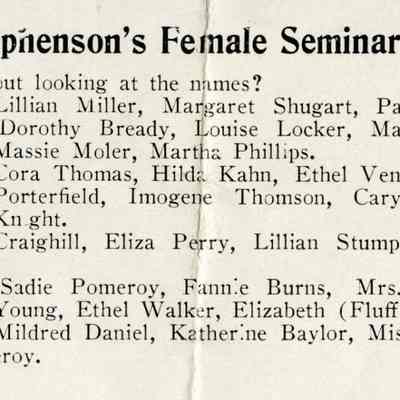 Caption for Stephenson's Female Seminary photo
