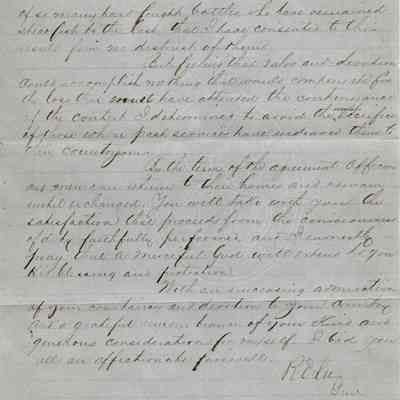 General Lee's farewell address in 1865