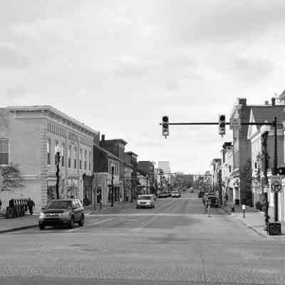 Looking west on Washington Street from George Street
