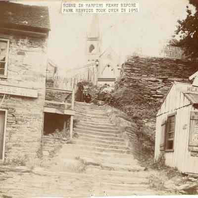 Stone steps in Harpers Ferry, c. 1900