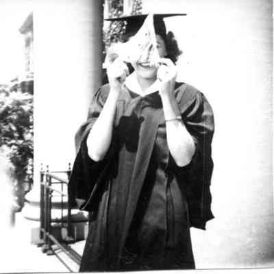 Mary Louise Milton at WVU graduation
