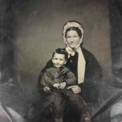 Unidentified Woman and child