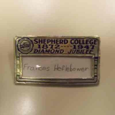 Shepherd College Diamond Jubilee nametag