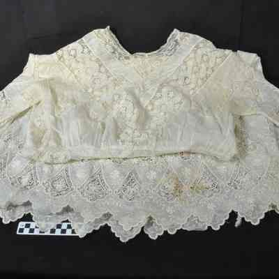 Long dress with lace panels