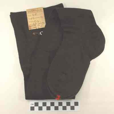 Dark brown thigh length cotton stockings