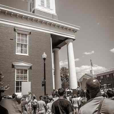 People standing near Jefferson County Courthouse during BLM rally (IMG3915009)