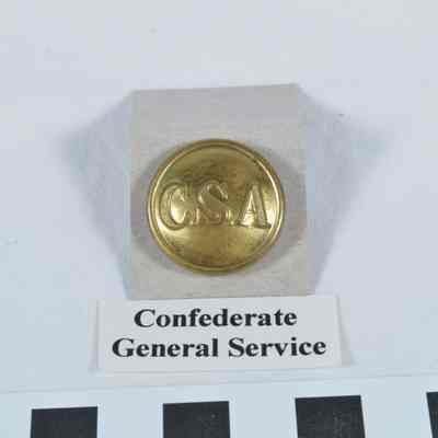 Brass Confederate general service button