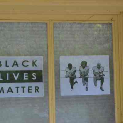 Black Lives Matter signs in Harpers Ferry