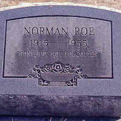 Grave stone of Norman Roe, 1915-1955